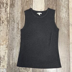 Dana Buchman Dark Gray Knit Tank Top